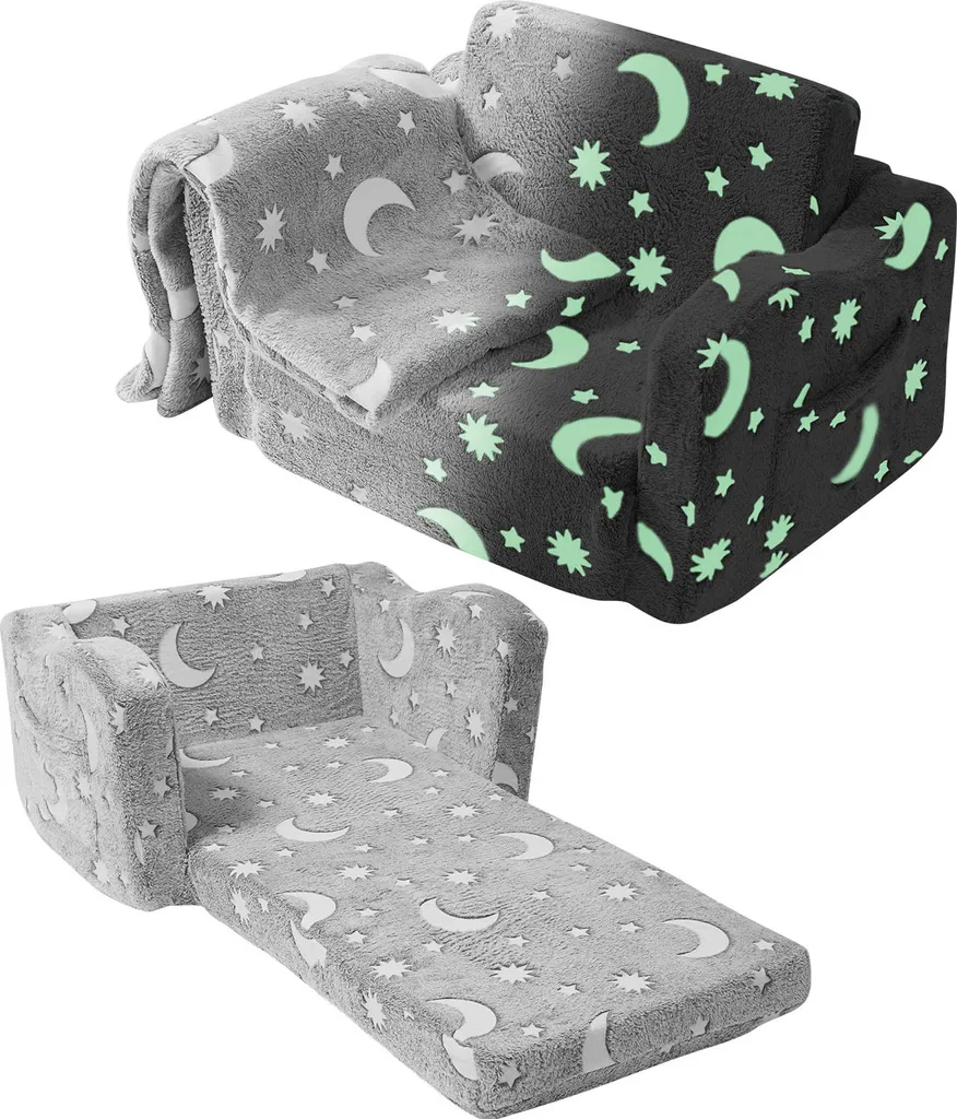 Canapé de jeu enfant pour coin câlin et sieste transformable 20kg gris