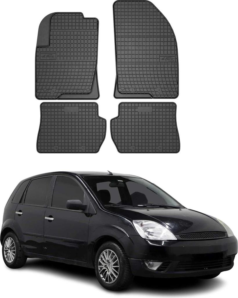 2002-2008 Ford Fiesta MK5 podlahové rohože gumové černé 4 Obrázek produktu 