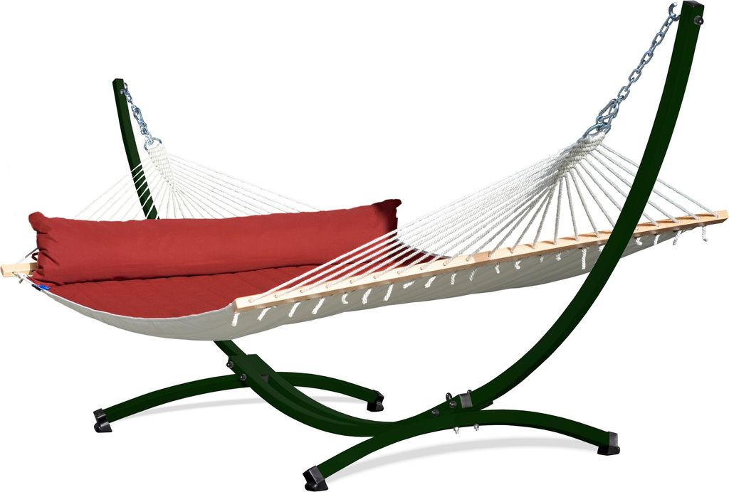 Potenza Panama Stabhängematte mit Grande Gestell bis 220kg I Grün Hängematte- 210x140, 200kg