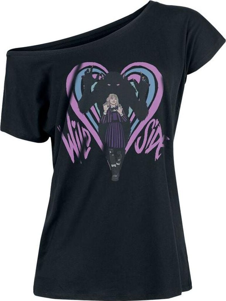 Wednesday T-Shirt Damen Wild Slide schwarz L