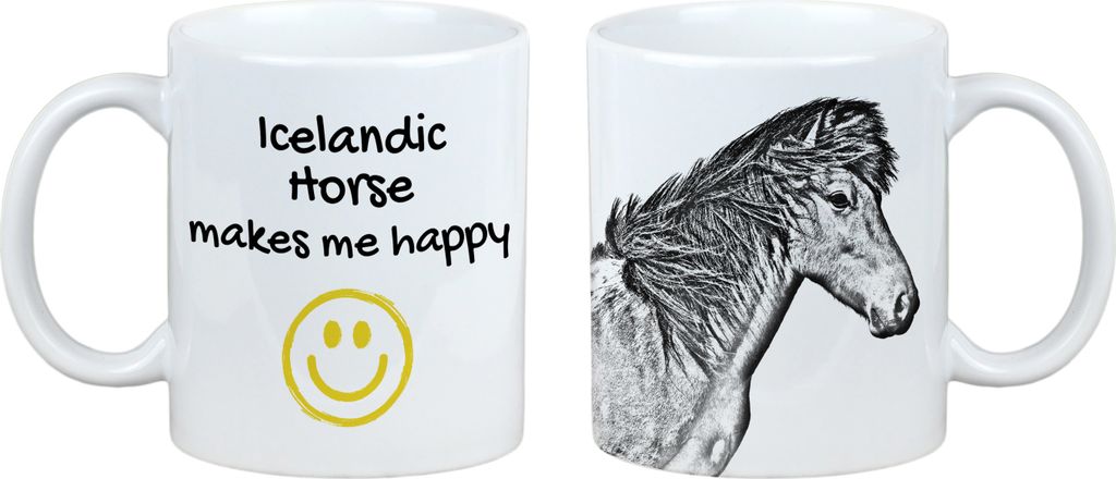 Islandpferd - Becher mit Pferd, fröhlicher Becher für Hundefreunde, personalisiertes Geschenk der Marke Art-Dog