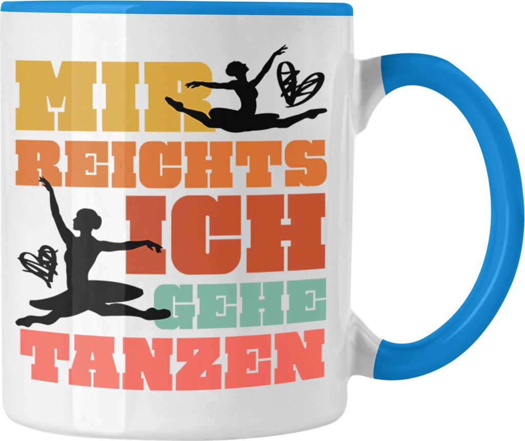 Trendation - Ballett Ballerina Tänzerin Tasse Mädchen Geschenk Frauen Tanzen Geschenkidee Kaffeetasse (Blau)