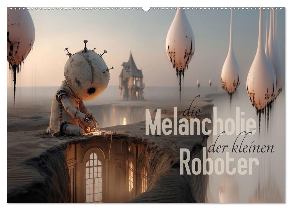 Die Melancholie der kleinen Roboter (Wandkalender 2027 DIN A2 quer), CALVENDO Monatskalender
