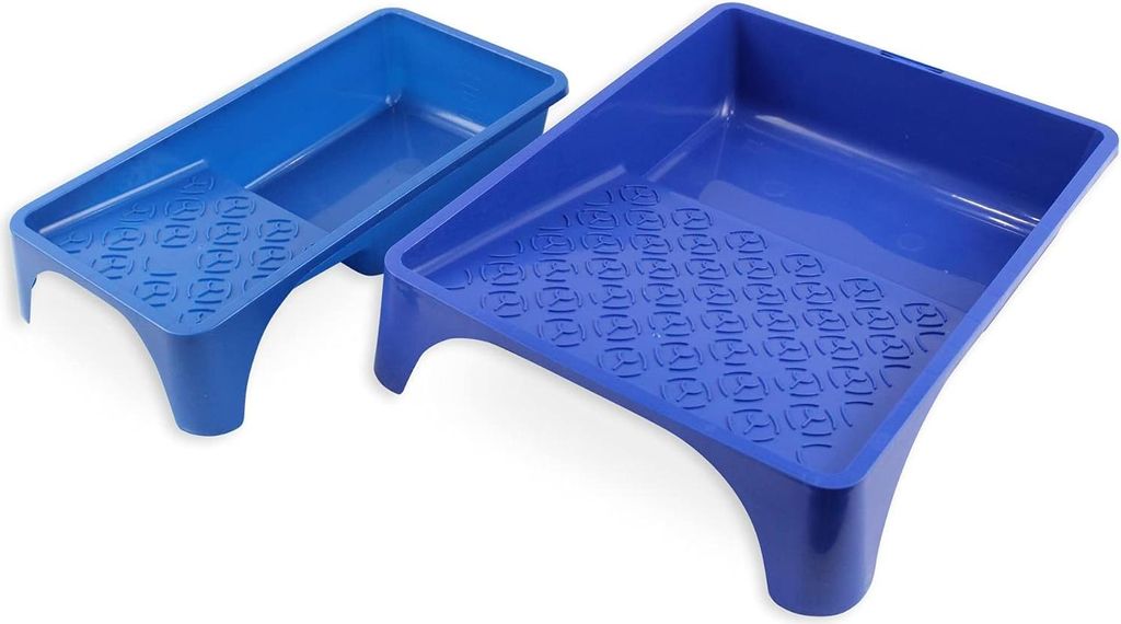 Tropffreie Farbroller - Set mit Mini-Schaumstoffrollen und Flachpinselset - Abdeckung 20 m² - Große und kleine Eimer - Malerkreppband