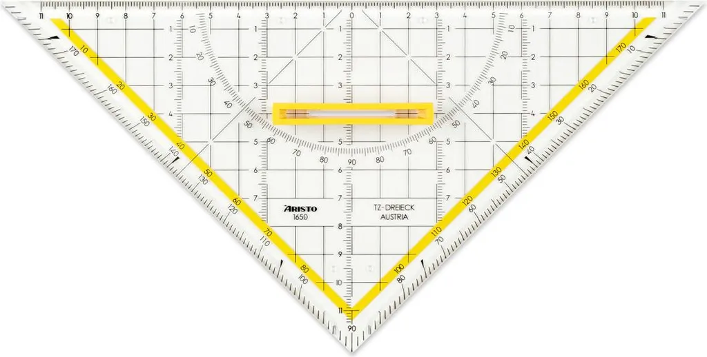 Triangle ARISTO 25 cm transparent avec graduation haute visibilité - 4