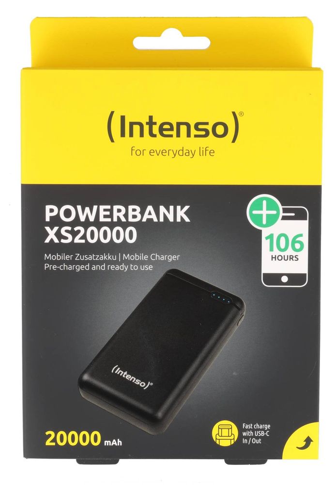 Intenso XS20000 Powerbank 20.000 mAh schwarz Produktbild 