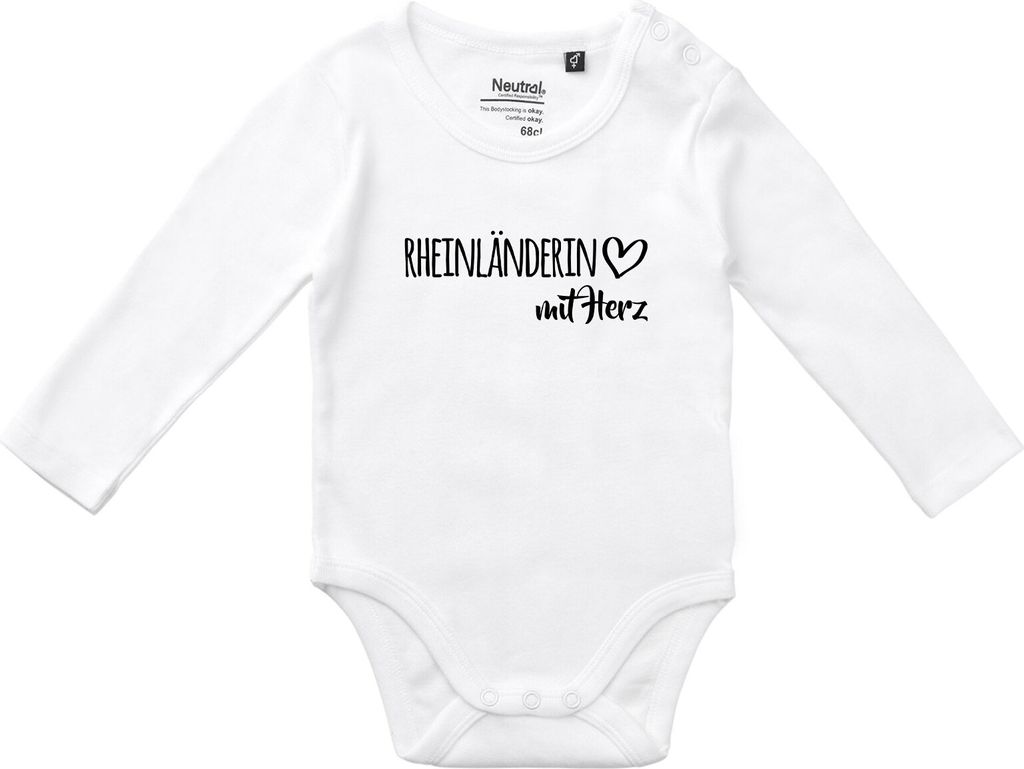 Huuraa Baby Body Rheinländerin mit Herz 74 White  Baumwolle Produktbild 
