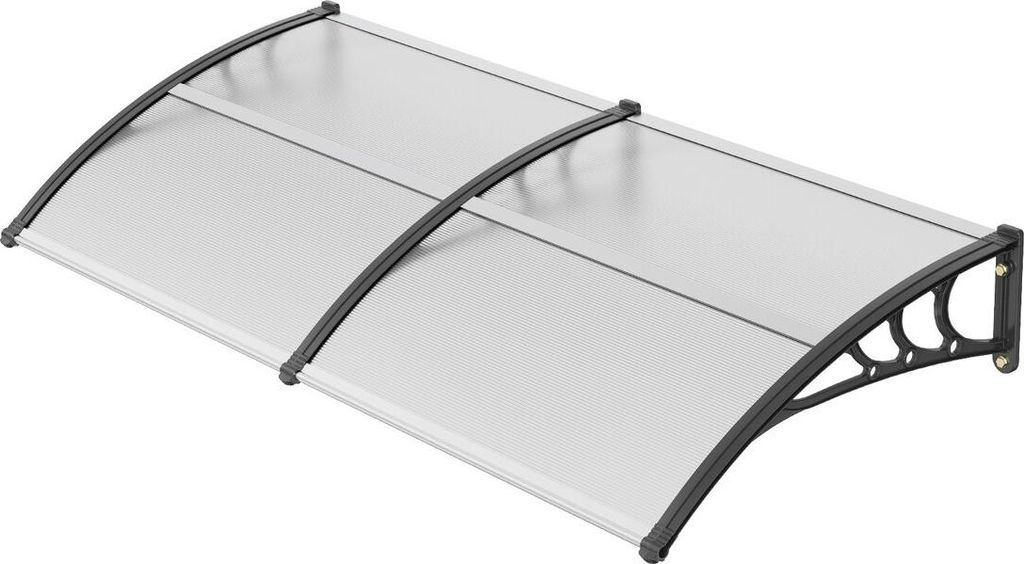 Window Door Awning Canopy 40" x 80", UPF 50+ Polycarbonate Entry Door Outdoor Window Awning Exterior, Front Door Overhang Awning for Sun Shutter, U...