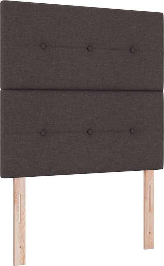 Best Möbel Boxspringbett mit Matratze - modernes Design - Dunkelbraun 80x200 cm Stoff - Doppelbett A3343057