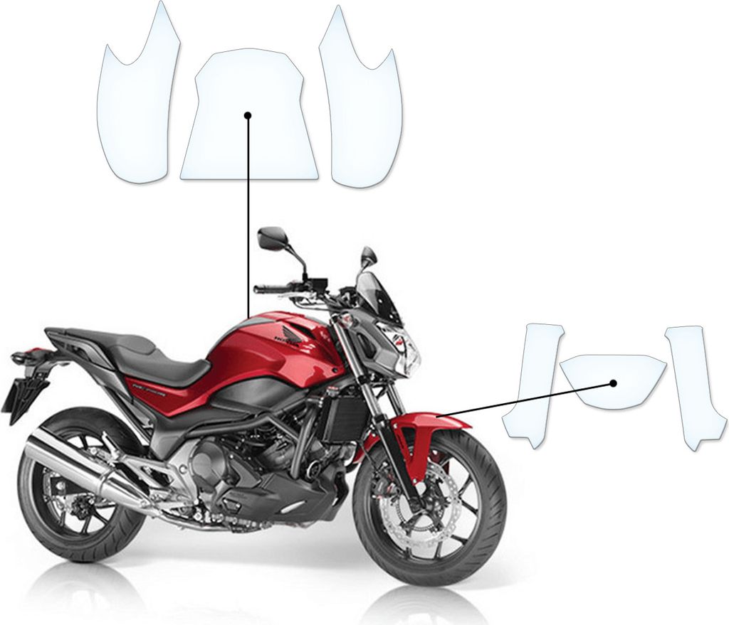 Lackschutzfolie Steinschlagschutz passend für Honda NC750S (2014-C)