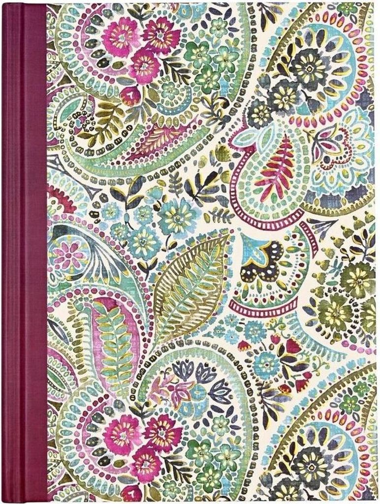 Notizbuch mit Fadenheftung Paisley Aquarell Format A5 160 Seiten
