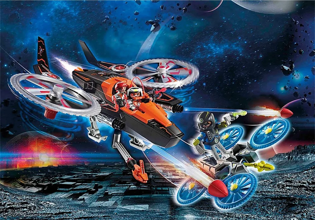 PLAYMOBIL 70023 Hélice Galaxy Pirates avec Système de Rotor Mobile