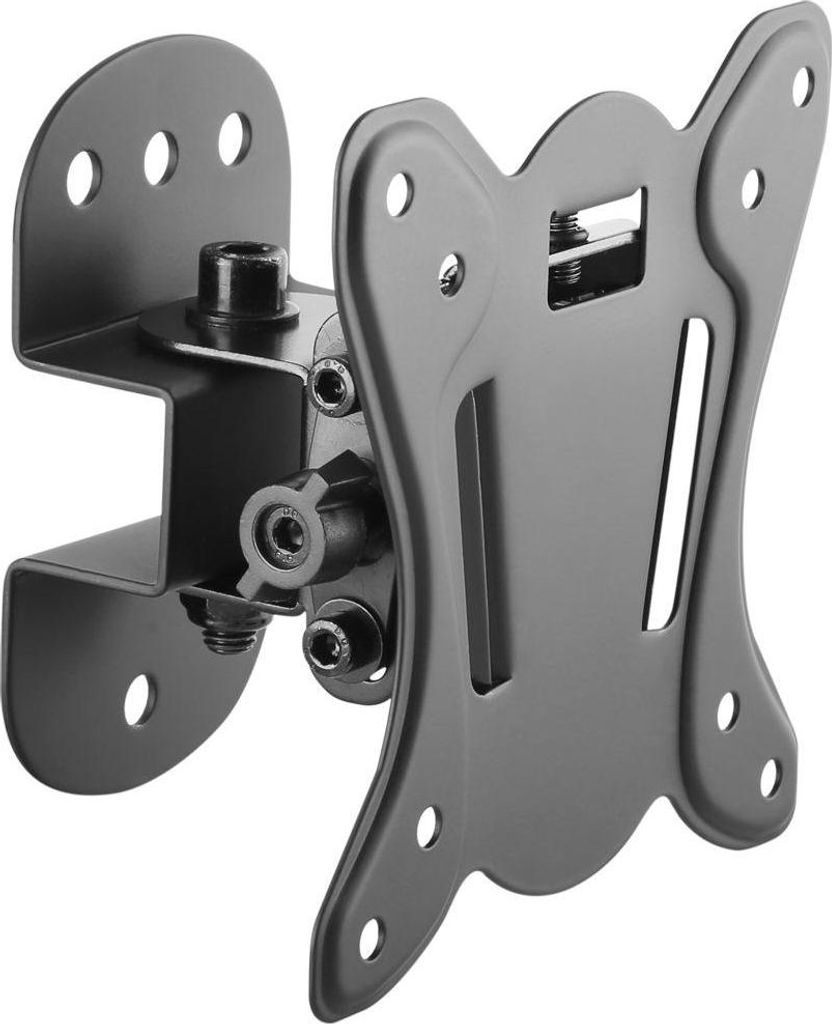 Allteq - Flache Monitor Wandhalterung für Schirmen von 13 bis 27 Zoll und Max 25 Kg - schwenkbar und neigbar