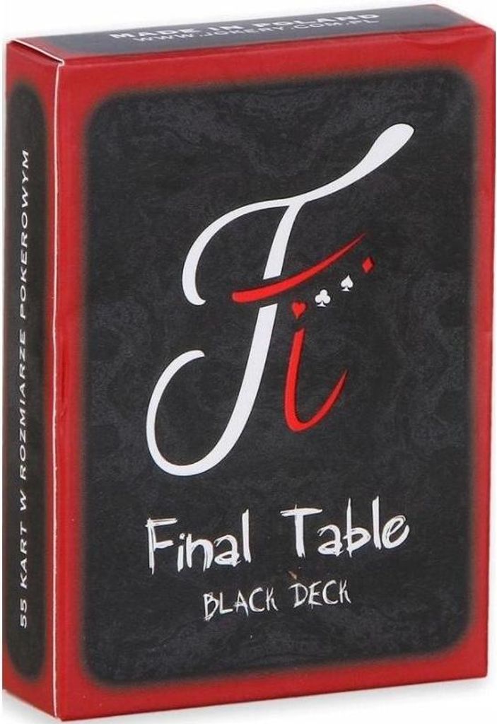 Kartendeck Black FINAL TABLE Ideal für Cardistry