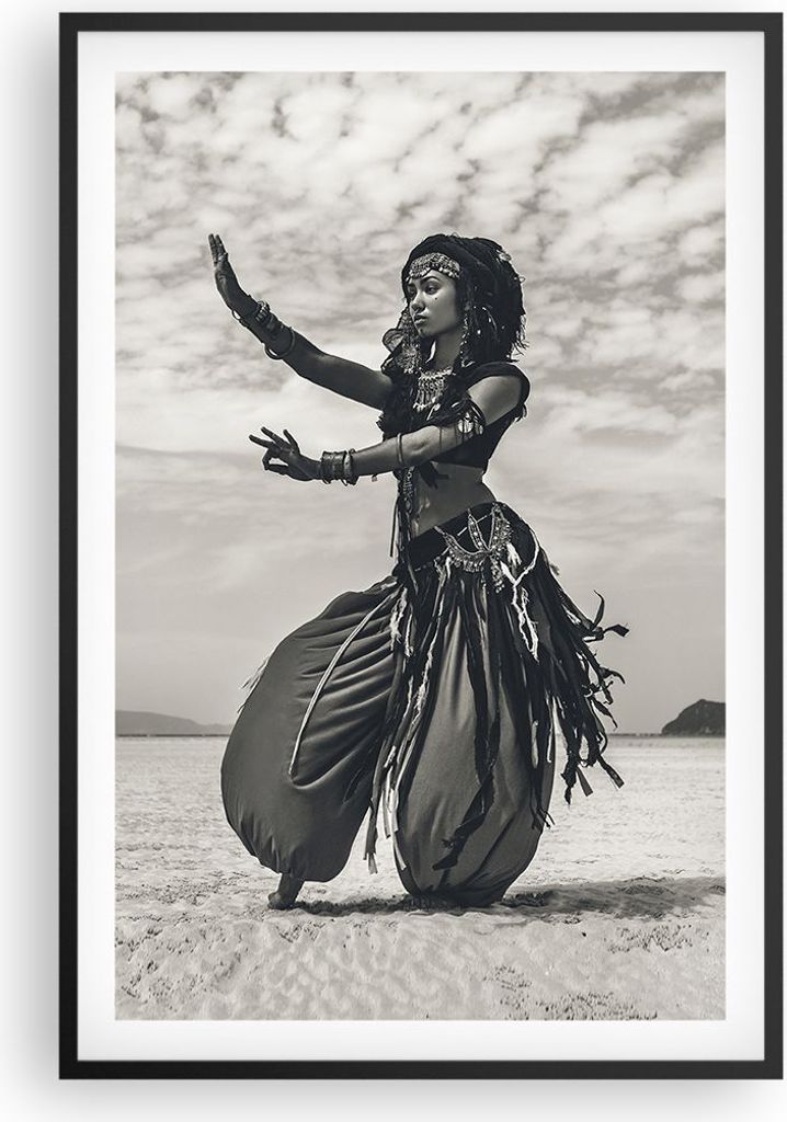 Gerahmtes Poster - Schwarzer Rahmen - Tänzer Folk Oriental Produktbild 
