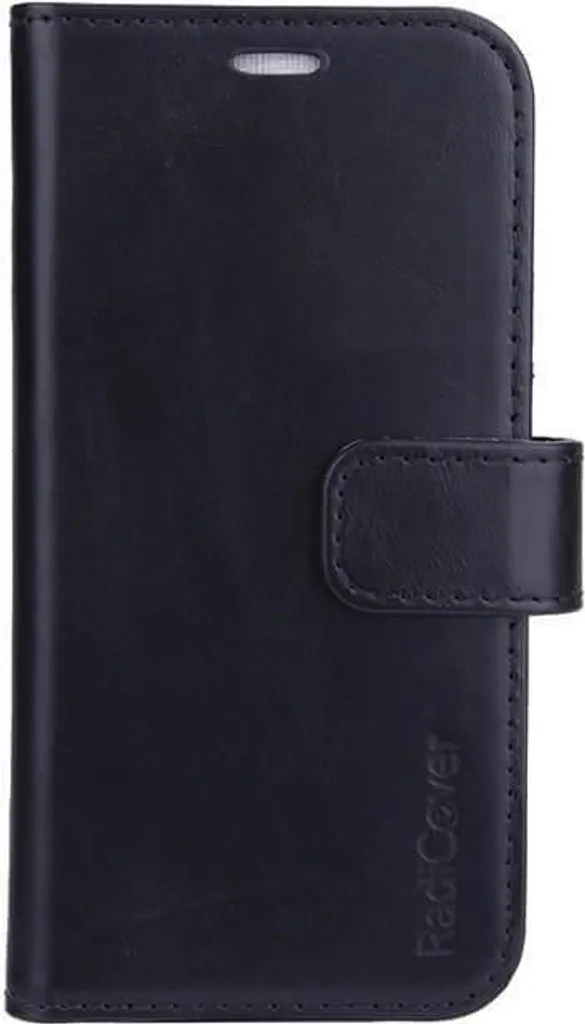 Étui Anti-Radiation iPhone 13 Mini Radicover Cuir Noir avec Blocage RFID