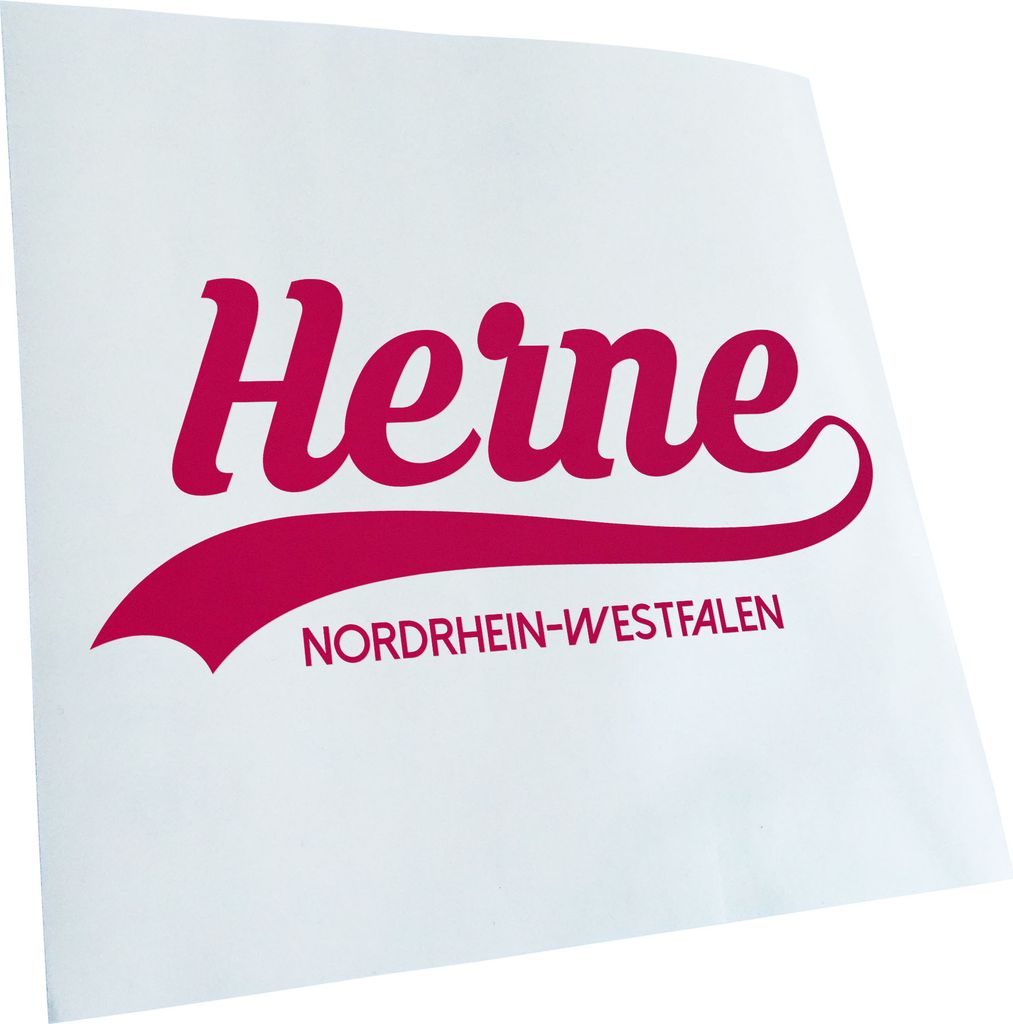Kiwistar - Autoaufkleber - Herne Nordrhein-Westfalen - Pink - 30x14cm - Aufkleber für Auto, Laptop, Fahrrad, LKW, Motorrad mehrfarbig JDM Decal Ra...