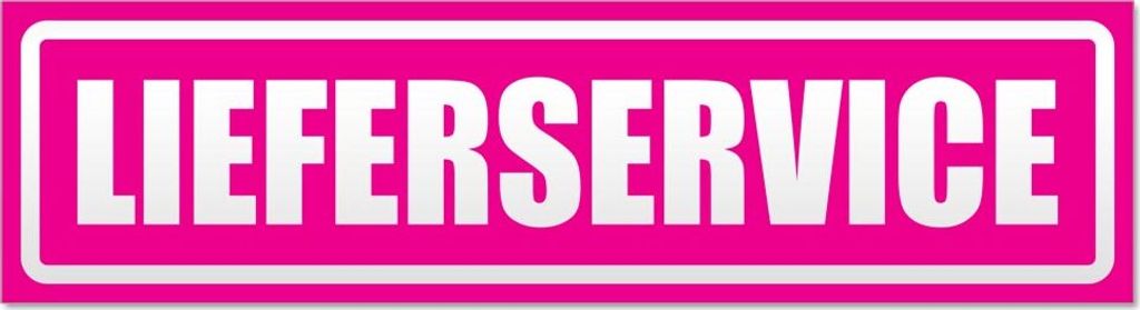 Lieferservice invertiert Magnetschild Schild magnetisch
