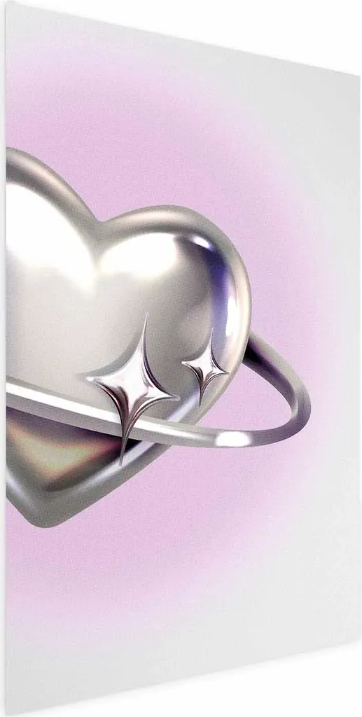 Poster Cuore cosmico 60x90 cm senza cornice con margine