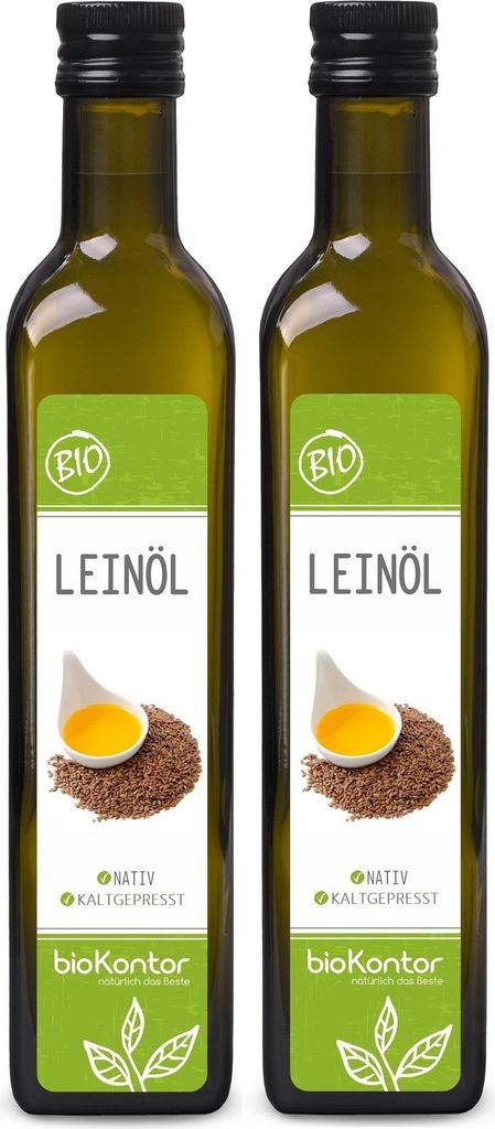 Leinöl 2x 500 ml (1000 ml) I nativ und kaltgepresst I Produktbild 
