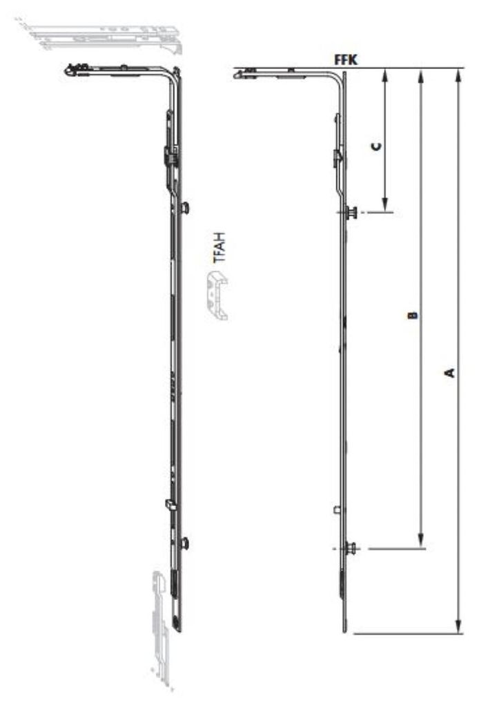 Siegenia Eckumlenkung Umlenkung BS/K3 Gr.1+ 2RS TEUL2380-100045 16mm