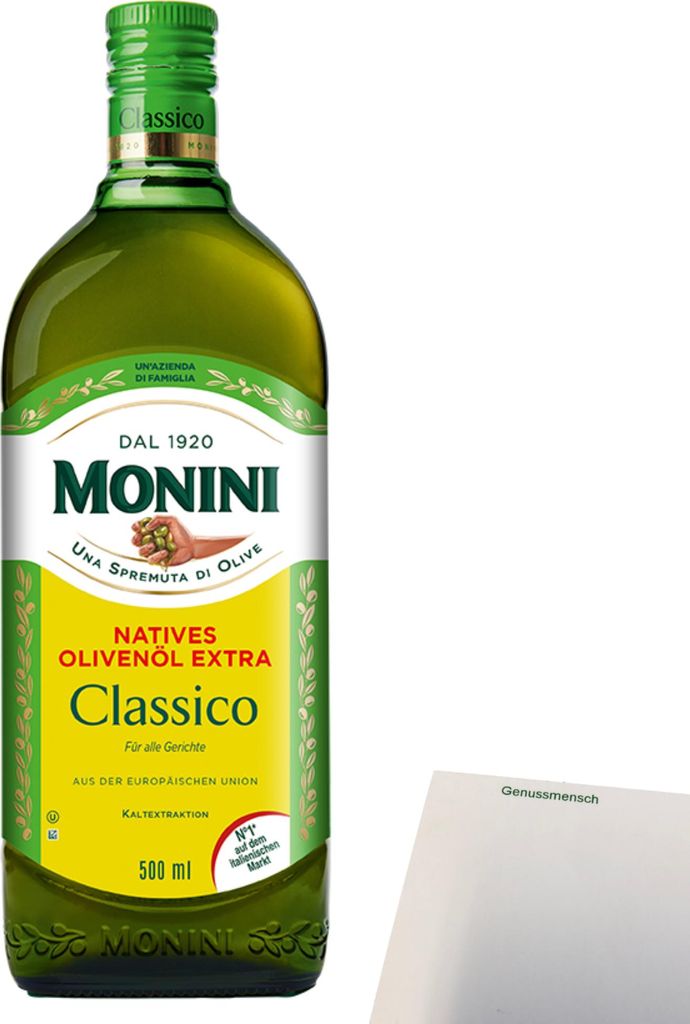 Monini Classico Natives Olivenöl Extra (500ml Flasche) + Produktbild 