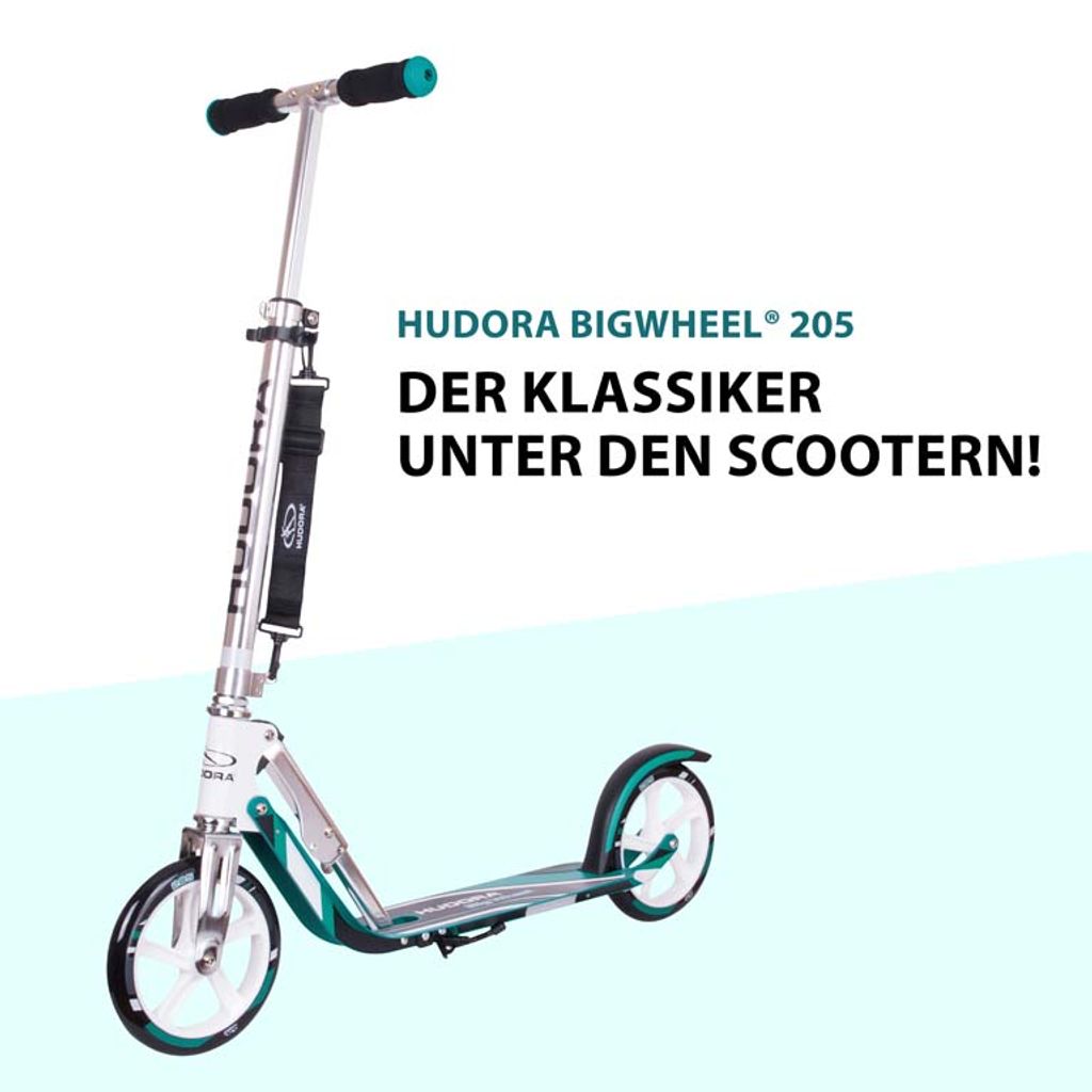 Hudora Big Wheel 205 City Scooter Kinder Cityroller türkis 14751 
