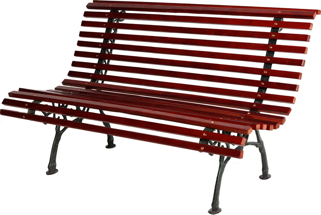 Banc de jardin durable bois massif et métal brun pour usage extérieur