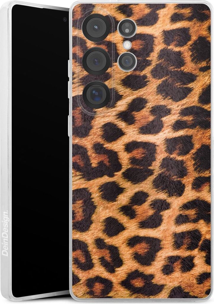DeinDesign Handyhülle für Samsung Galaxy S25 Ultra Silikon Hülle Case Smartphone Schutzhülle Animalprint Fell Leopard
