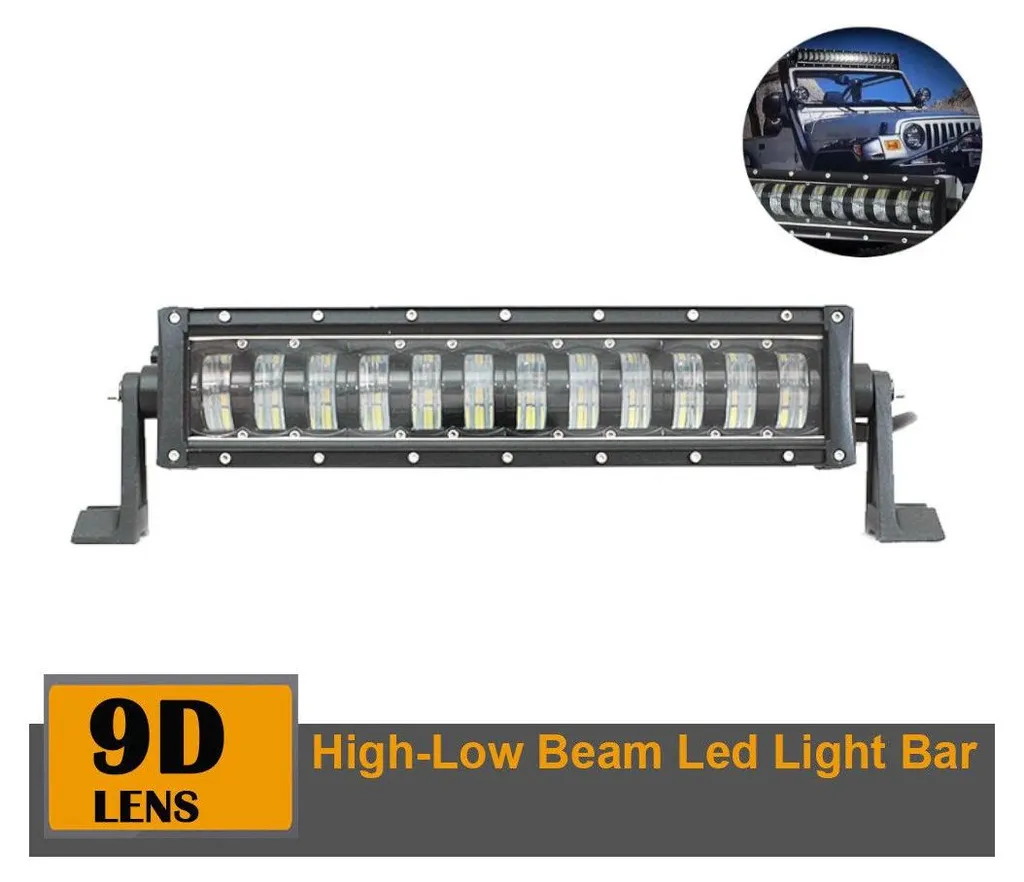 Rampe Lumineuse LED 42,5 cm - Phare de Travail Double Faisceau 7680 lm