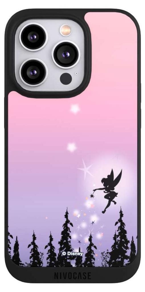 NIVOCASE Handyhülle für Apple iPhone 14 Pro Hülle NIVOpure Case Schwarz Disney Offizielles Lizenzprodukt Tinkerbell