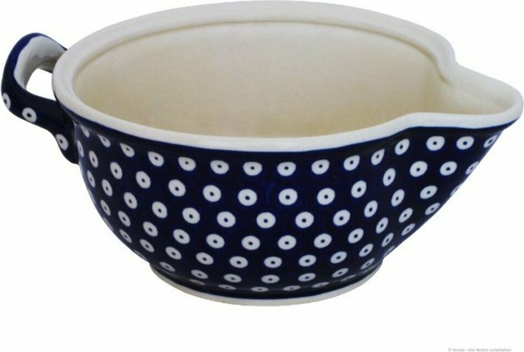 Original Bunzlauer Keramik 1,2 Liter Sauciere Soßenschüssel groß rund im Design 42
