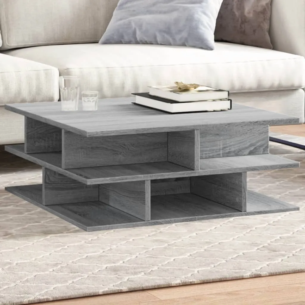 Tavolino Salotto Grigio Sonoma BEI CLORIS 70x70x29 cm - Arreda con Relax