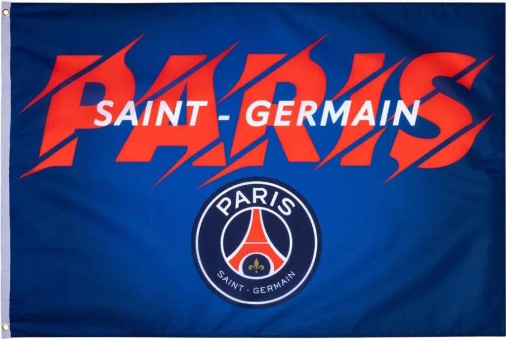 Drapeau PSG Bleu Résistant avec Œillets - Tissu Premium Paris Nouveau 150cm