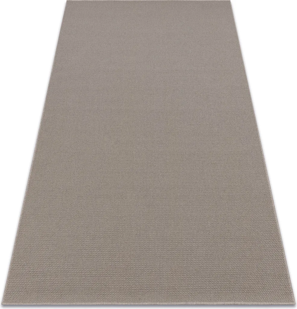 Tapis gris en laine naturelle VILLA Solid SIZAL tissage plat durable