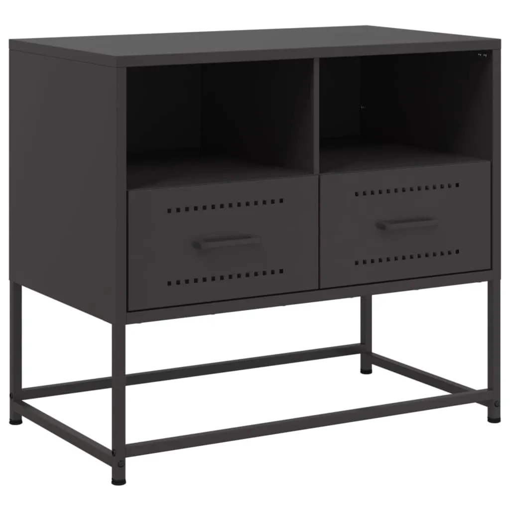 Mobile TV SYFAX Nero in Acciaio 68x39x60,5 cm | Arredo Industriale