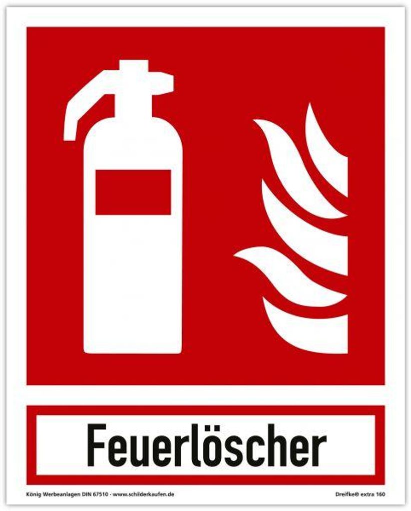 Dreifke® Schild Feuerlöscher | extra langnachleuchtend | Produktbild 