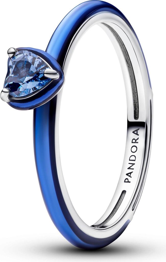 PANDORA Blaues Chakra Damenring, Sterlingsilber, ME