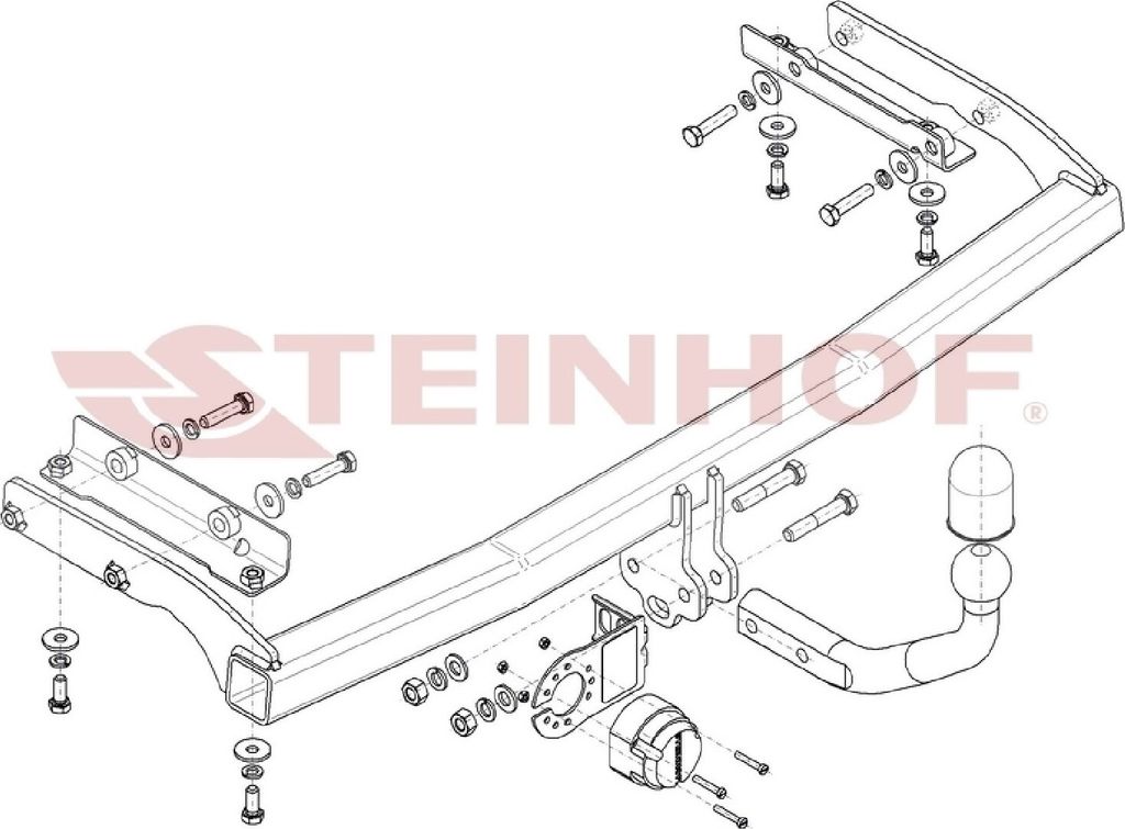 Z547290 Anhängerkupplung passend für NISSAN Note 2006-2013 starr