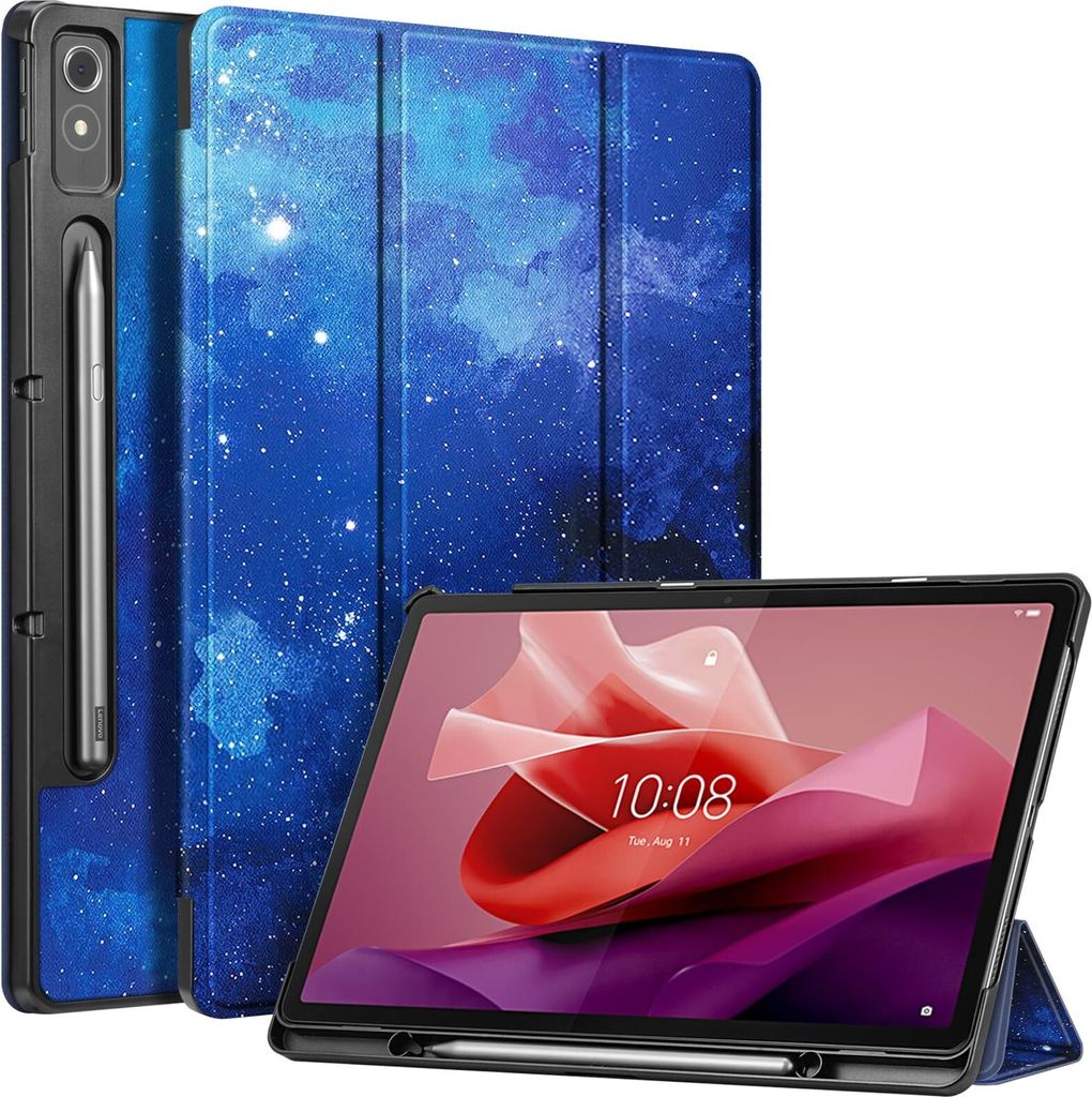 Fintie Hülle mit Stifthalter für Lenovo Tab P12 Tablet 12,7" TB370FU 2023, Ultradünne Flip Case Cover mit Auto Schlaf/Wach, Ständer Funktion, S...