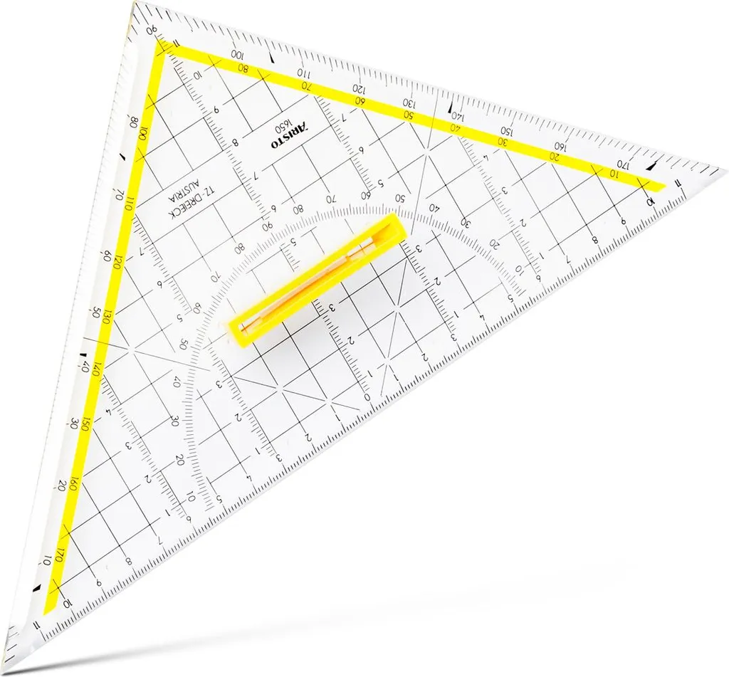 Triangle ARISTO 25 cm transparent avec graduation haute visibilité - 5