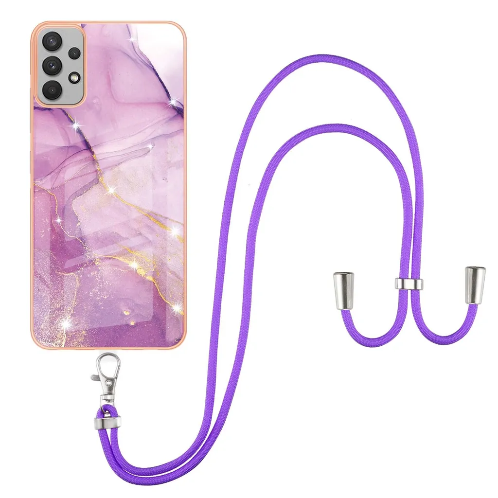 Custodia Samsung A32 5G TPU Morbido Rosa - Cover con Laccio Tracolla