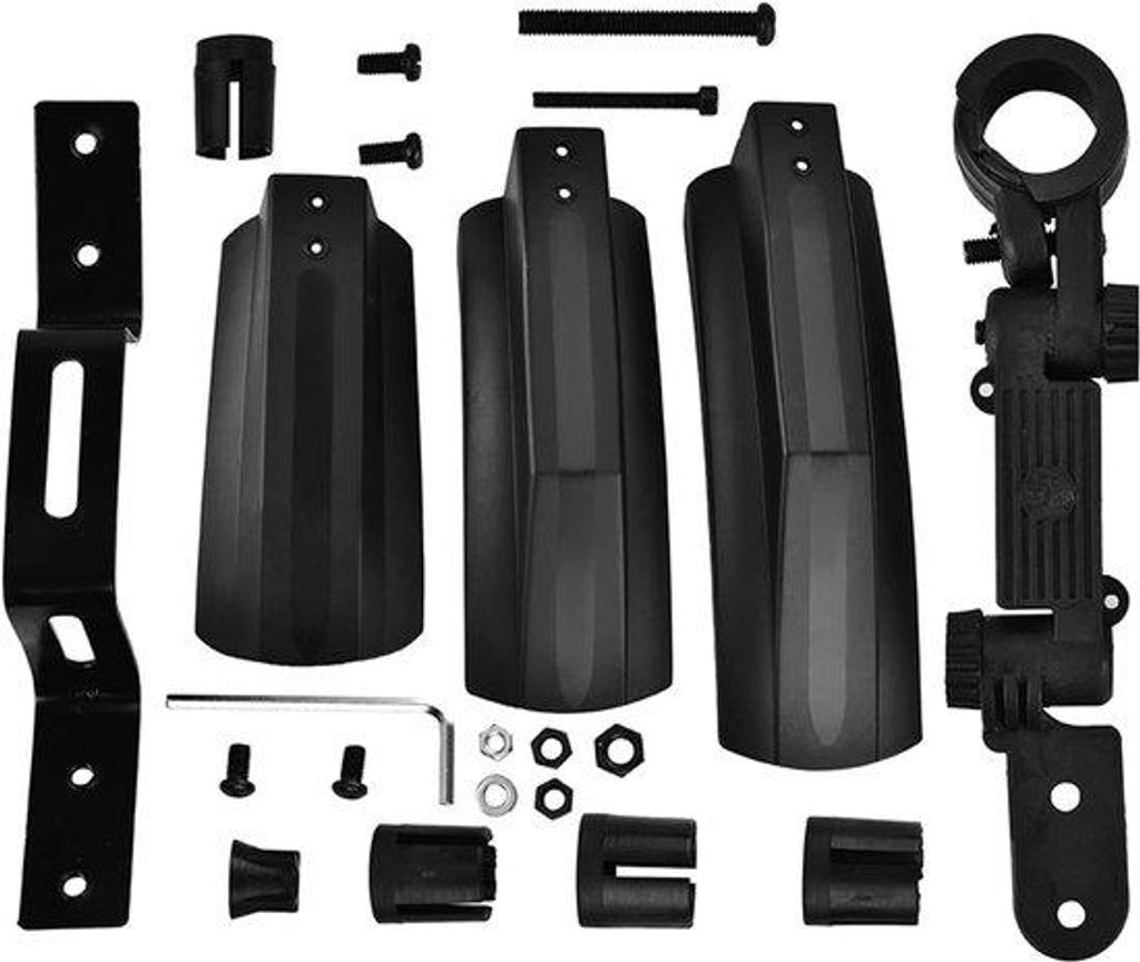 Fahrradschutzplatten für Mountainbikes, verstellbar, beschützende Fahrradschutzplatten mit Schnellschließen.