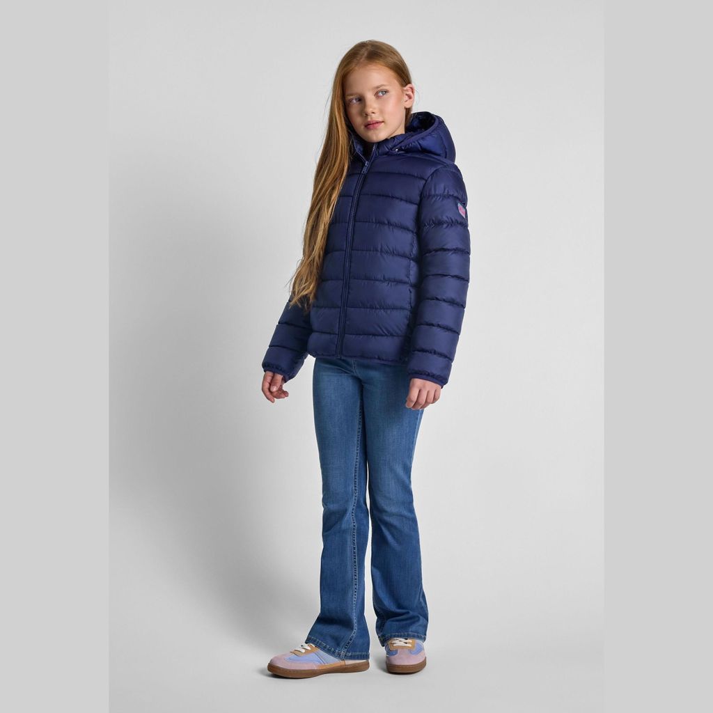Minoti Steppjacke gesteppt Kapuze Dunkelblau Gr. 152 für Mädchen