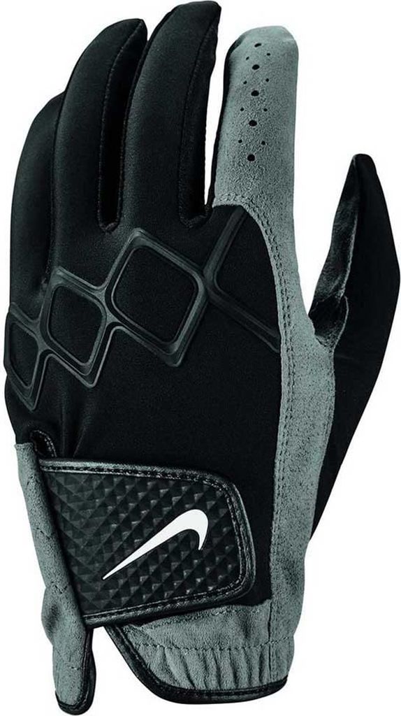 Nike - Herren Handschuhe, Emblem - Nylon, Polyurethan, Elasthan, Silikon BS3457 (XL) (Schwarz/Kühles Grau)