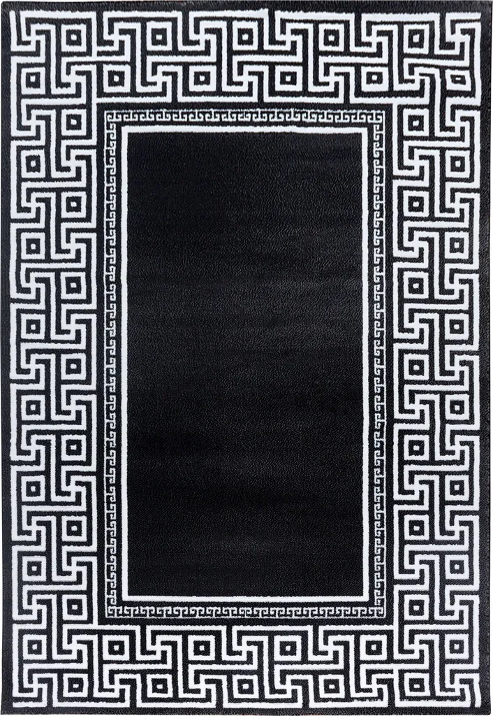 Grand Tapis de Chambre Noir 120x170 cm, Idéal pour Cuisine et Salon