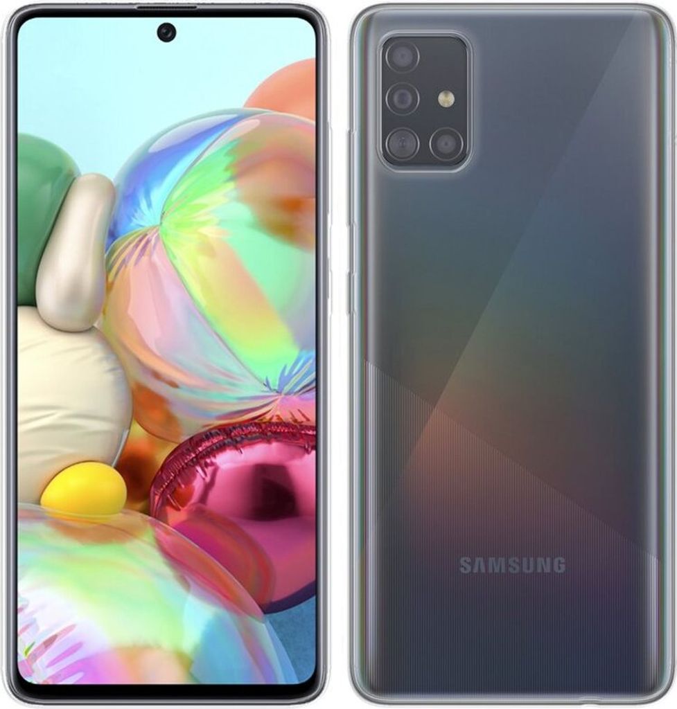 cofi1453 Silikon Hülle Basic kompatibel mit Samsung Galaxy A71 (A715F) Case TPU Soft Handy Cover Schutz Transparent