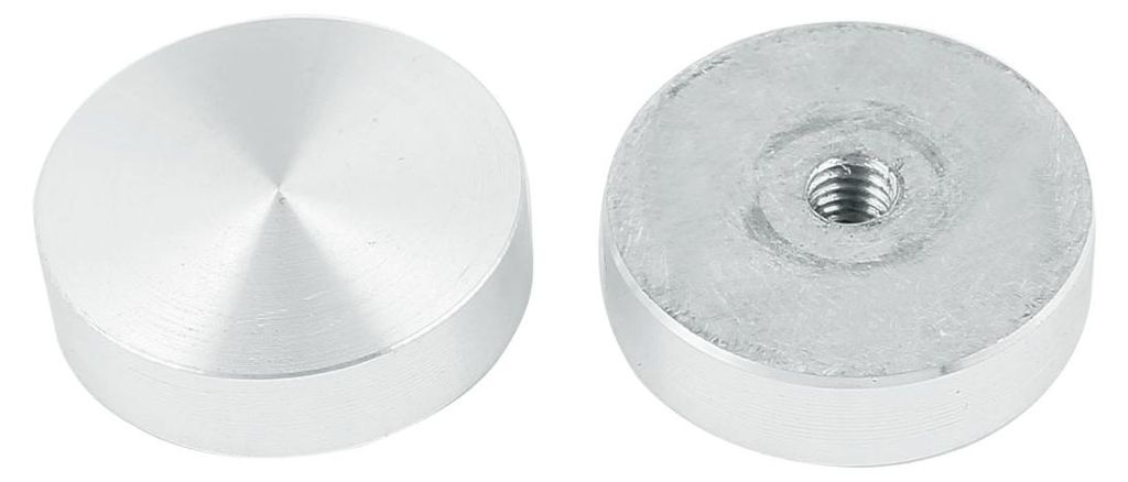 4Stk. M6 Gewinde 30mm Durchm. Rundform Aluminium Scheiben Hardware fš¹r Glastisch de