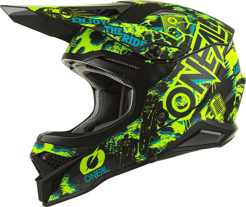 Oneal 3Series Assault V.22 Motocross Helm (Black/Green,L Produktbild 