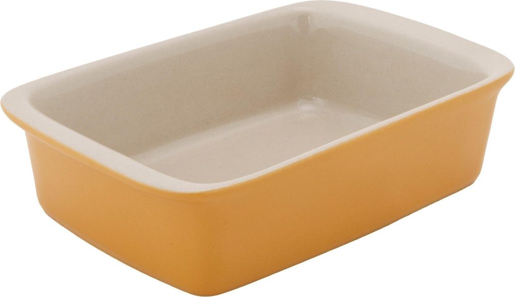 Cosy & Trendy Kleine Auflaufform / Servierschale aus Steingut Fontestic Amber Gold - 16 x 10 x 3,5 cm / 350 ml